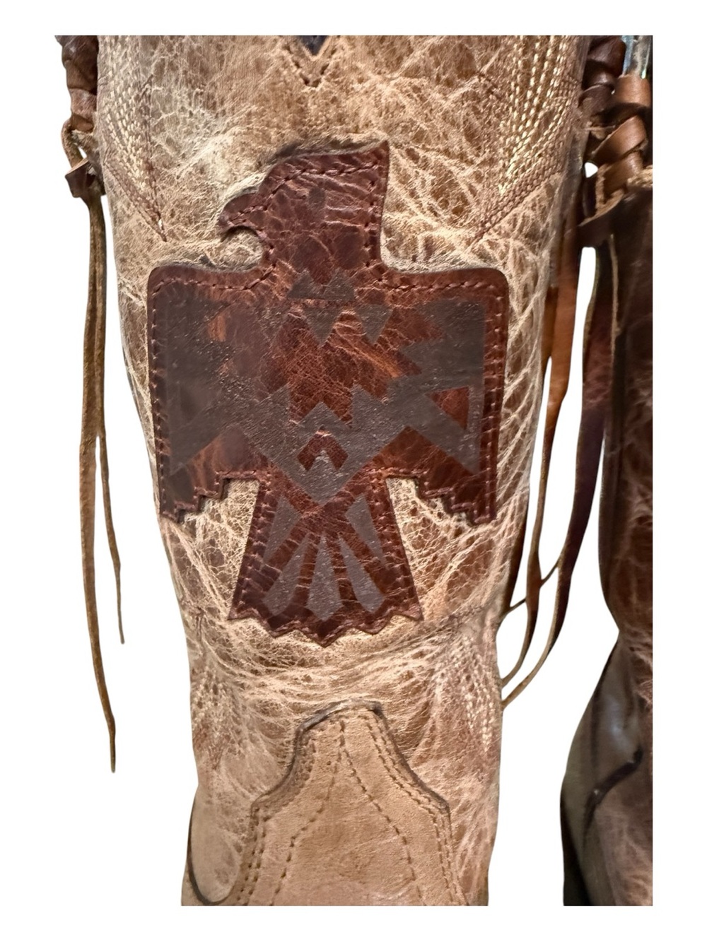 ARIAT WOMEN'S TAN THUNDERBIRD THRiLL COWGIRL BOOTS - SNIP TOE 6.5 - Picture 6 of 14